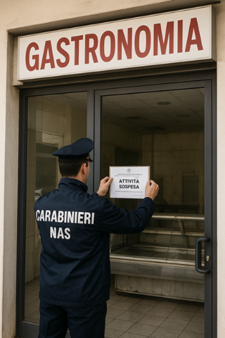 San Benedetto del Tronto - Gastronomia chiusa dai Nas: sequestrati oltre 200 chili di alimenti irregolari